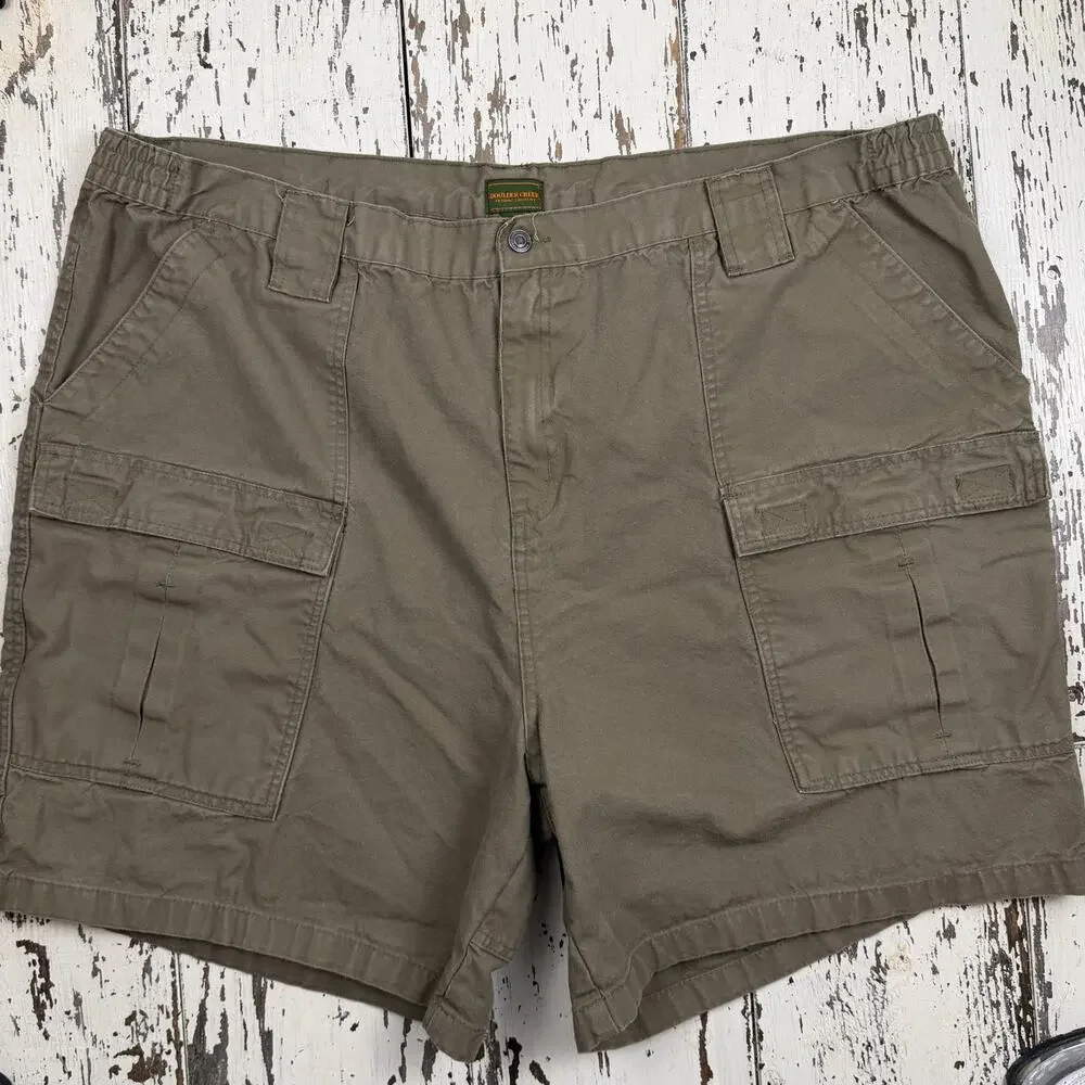 Boulder Creek Cargo shorts men’s 52 Big olive green cargo pockets